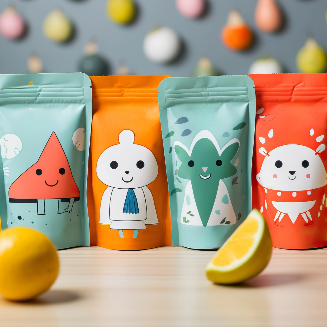 pouches of baby food 
