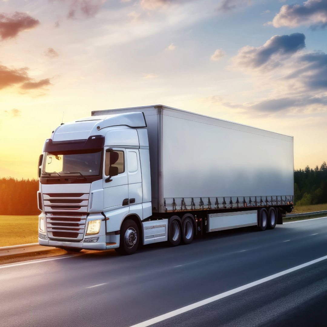 lorry on road