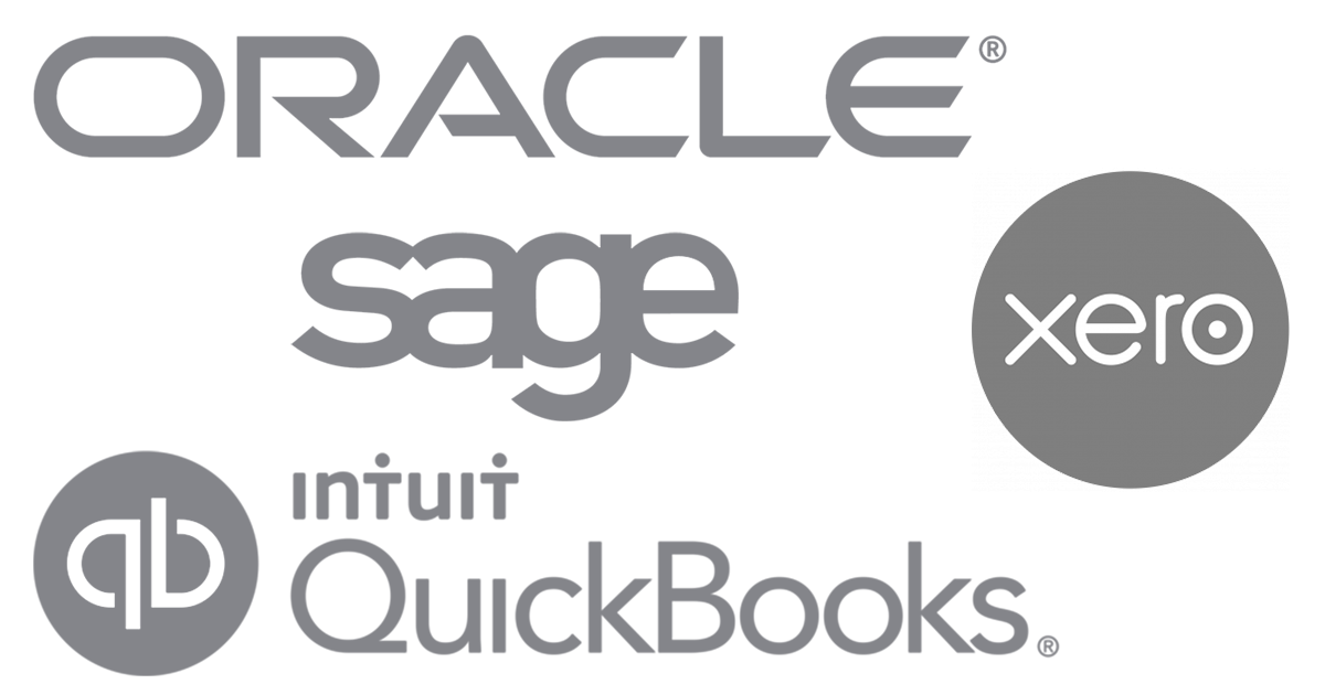Accountancy software. Oracle Sage Xero Intuit QuickBooks