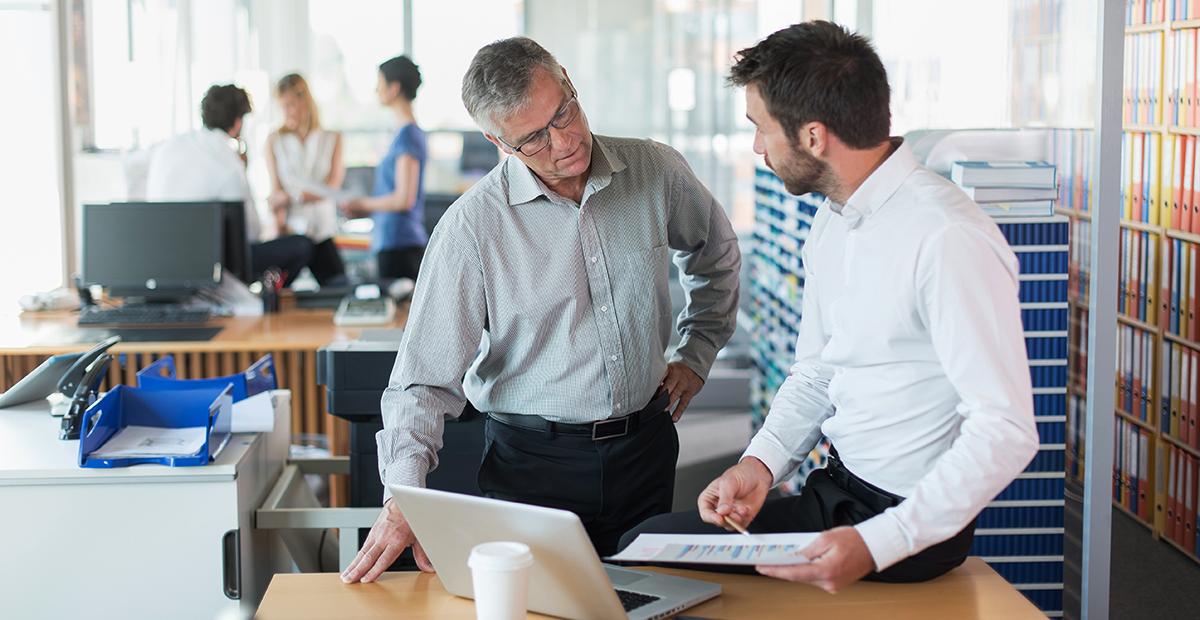 two businessmen having a meeting