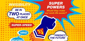 Superpowers infographic with statistics
