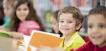Children smiling in classroom