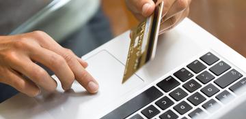 An online shopper is about to make a purchase