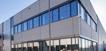 Building with metal cladding